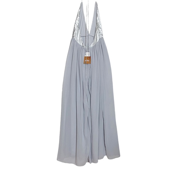 NWT Carli Bybel X Missguided silk pleated top maxi dress size 8 - Picture 4 of 14